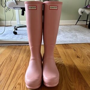 Hunter Pink Rain Boots